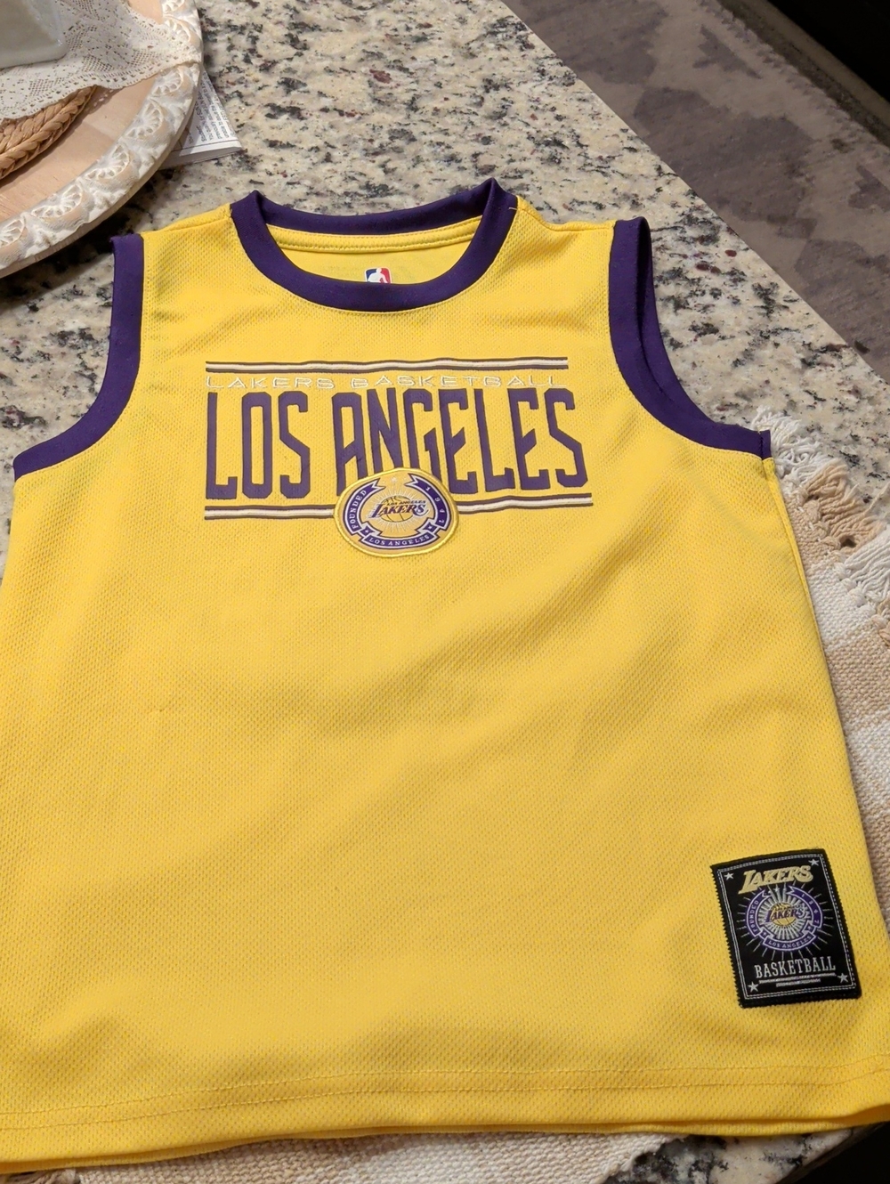 NBA Los Angeles Lakers Youth Sleeveless Jersey - Yellow & Purple